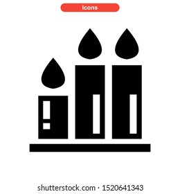 candle icon isolated sign symbol vector illustration - high quality black style vector icons
