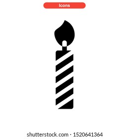 candle icon isolated sign symbol vector illustration - high quality black style vector icons
