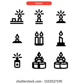 candle icon isolated sign symbol vector illustration - Collection of high quality black style vector icons
