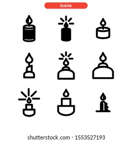 candle icon isolated sign symbol vector illustration - Collection of high quality black style vector icons
