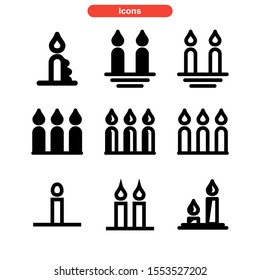 candle icon isolated sign symbol vector illustration - Collection of high quality black style vector icons
