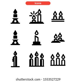 candle icon isolated sign symbol vector illustration - Collection of high quality black style vector icons
