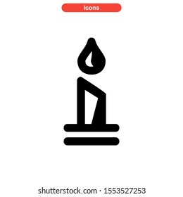 candle icon isolated sign symbol vector illustration - high quality black style vector icons
