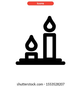 candle icon isolated sign symbol vector illustration - high quality black style vector icons
