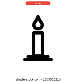 candle icon isolated sign symbol vector illustration - high quality black style vector icons
