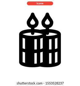 candle icon isolated sign symbol vector illustration - high quality black style vector icons
