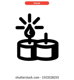 candle icon isolated sign symbol vector illustration - high quality black style vector icons
