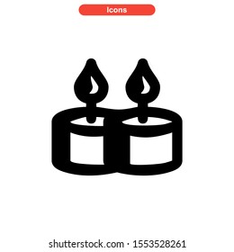 candle icon isolated sign symbol vector illustration - high quality black style vector icons
