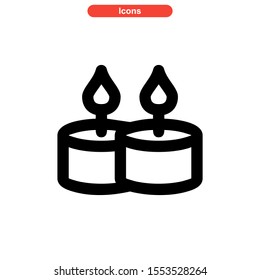 candle icon isolated sign symbol vector illustration - high quality black style vector icons
