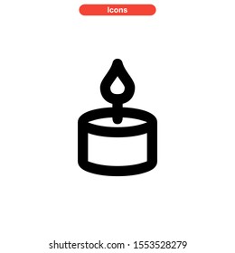 candle icon isolated sign symbol vector illustration - high quality black style vector icons
