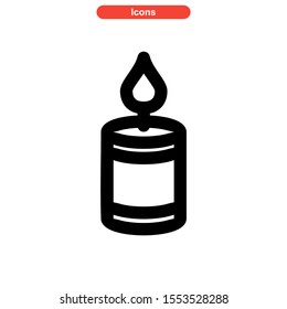 candle icon isolated sign symbol vector illustration - high quality black style vector icons
