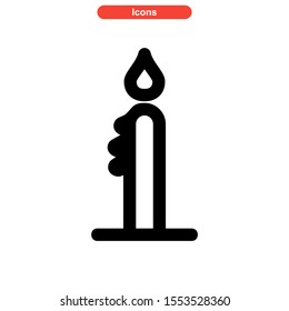 candle icon isolated sign symbol vector illustration - high quality black style vector icons
