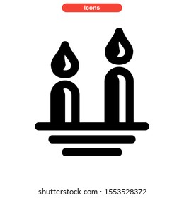 candle icon isolated sign symbol vector illustration - high quality black style vector icons
