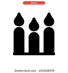 candle icon isolated sign symbol vector illustration - high quality black style vector icons
