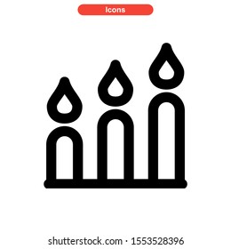 candle icon isolated sign symbol vector illustration - high quality black style vector icons
