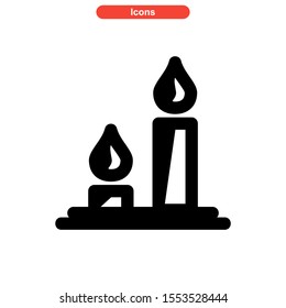 candle icon isolated sign symbol vector illustration - high quality black style vector icons
