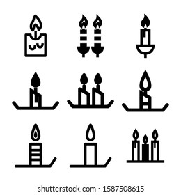 candle icon isolated sign symbol vector illustration - Collection of high quality black style vector icons
