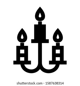 candle icon isolated sign symbol vector illustration - high quality black style vector icons
