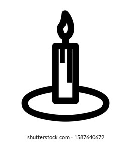 candle icon isolated sign symbol vector illustration - high quality black style vector icons
