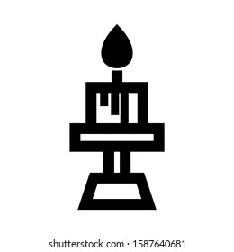 candle icon isolated sign symbol vector illustration - high quality black style vector icons
