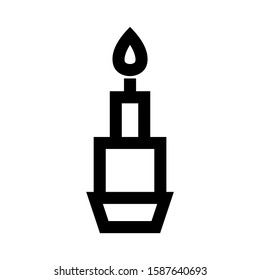 candle icon isolated sign symbol vector illustration - high quality black style vector icons
