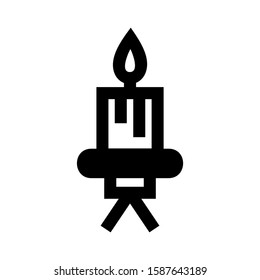 candle icon isolated sign symbol vector illustration - high quality black style vector icons
