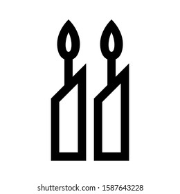 candle icon isolated sign symbol vector illustration - high quality black style vector icons
