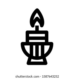 candle icon isolated sign symbol vector illustration - high quality black style vector icons
