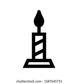 candle icon isolated sign symbol vector illustration - high quality black style vector icons
