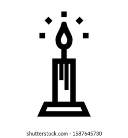 candle icon isolated sign symbol vector illustration - high quality black style vector icons
