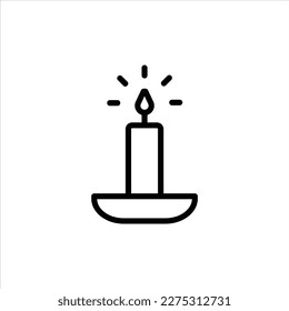 candle icon with isolated vektor and transparent background.