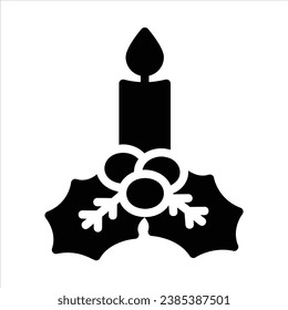 candle icon with isolated vektor and transparent background