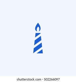 candle icon, isolated, white background