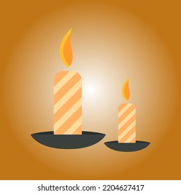 candle icon, light concept, vector illustration