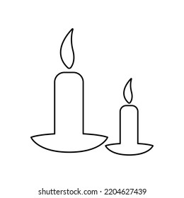 Kerzensymbol, Lichtkonzept, Vektorgrafik