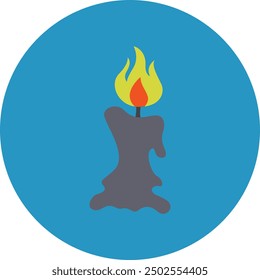 Candle Icon for Light, Spirituality, and Holiday Decor