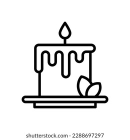Kerzensymbol mit Linienstil
