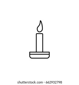 Candle icon. Line icon for web and mobile interfaces.