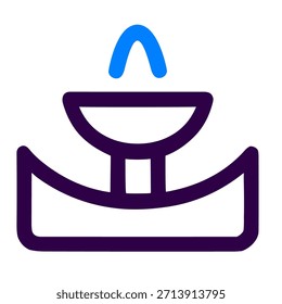 Candle icon. A linear vector illustration of candle isolated on white background.
