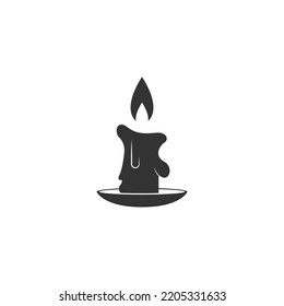 Candle icon logo design template