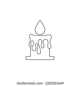 Candle icon logo design template