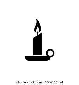 Candle icon, logo isolated on white background