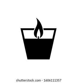 Candle icon, logo isolated on white background
