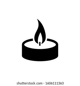 Candle icon, logo isolated on white background