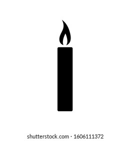 Candle icon, logo isolated on white background