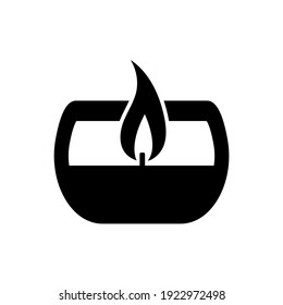 Candle icon, logo isolated on white background