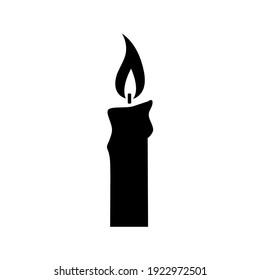 Candle icon, logo isolated on white background