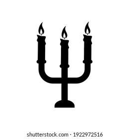 Candle icon, logo isolated on white background