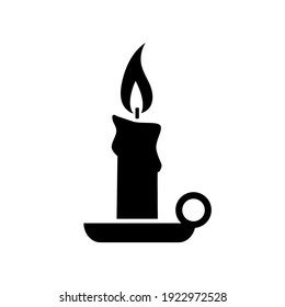 Candle icon, logo isolated on white background