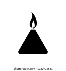 Candle icon, logo isolated on white background